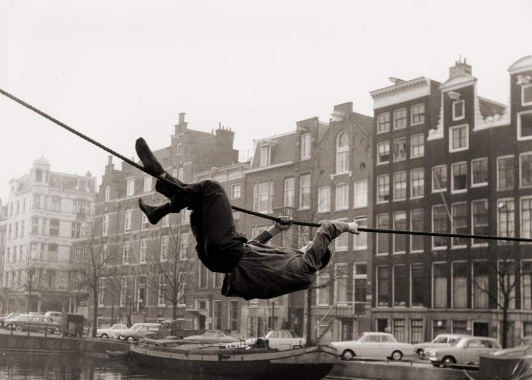 Lustrum Clauter april 1965; ?? klimt over de Keizersgracht