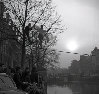 Lustrum Clauter april 1965; ?? klimt over de Keizersgracht